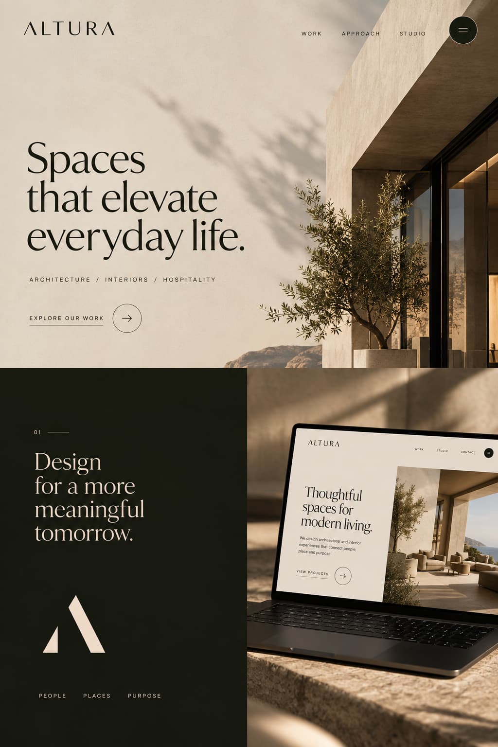 Altura architecture studio landing page