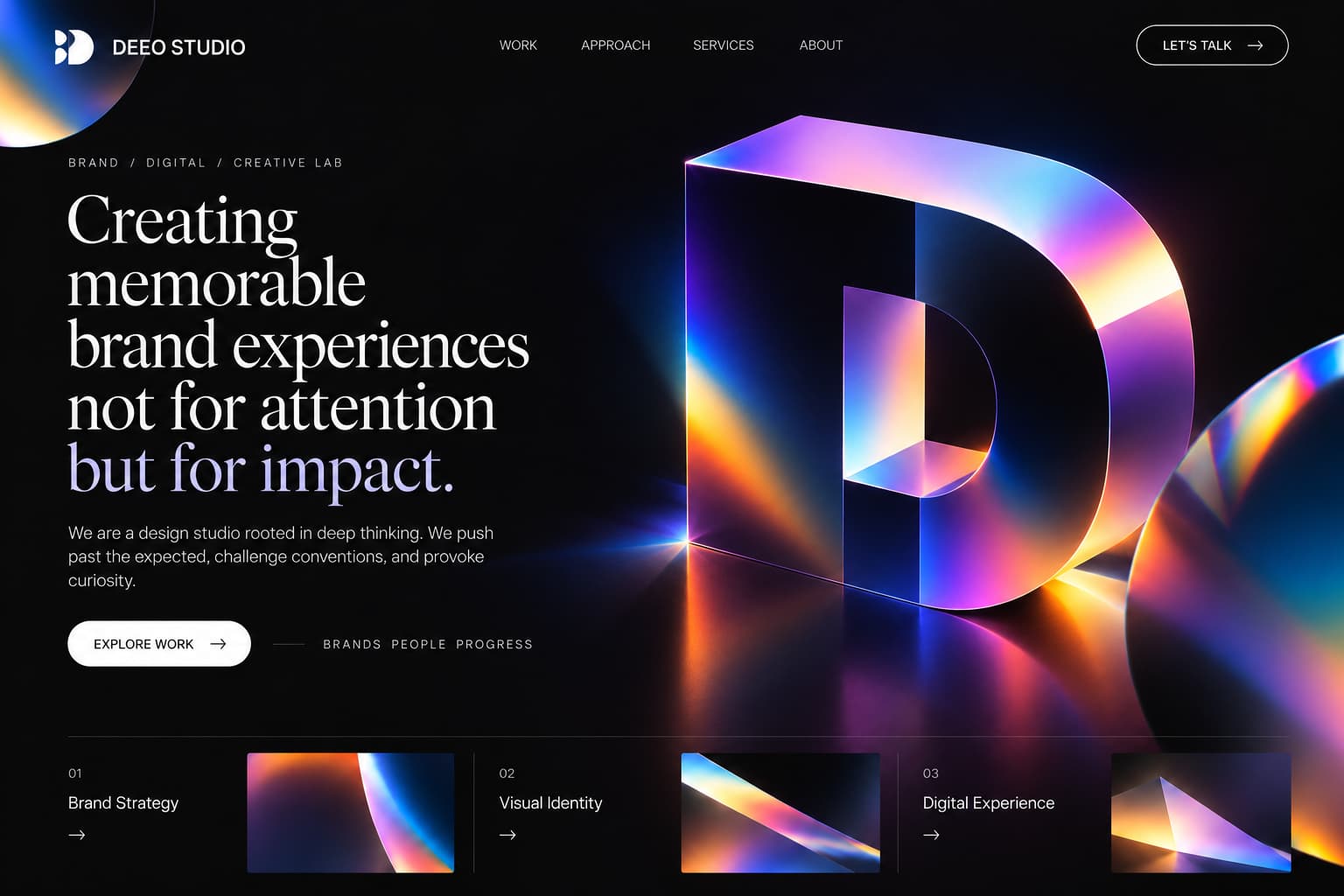 Deeo Studio creative lab hero
